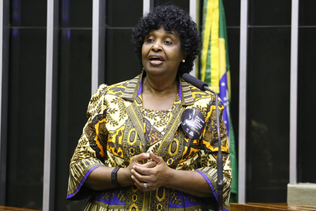 A deputada Benedita da Silva (PT/RJ), em sessão solene em homenagem ao Dia Nacional da Consciência Negra em 2019. Foto: Vinícius Loures/Câmara dos Deputados
