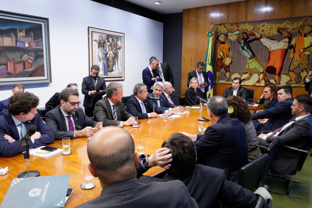 Reunião de líderes de partidos na Câmara dos Deputados em 11/03/2020. Foto: Luís Macedo/Câmara dos Deputados.