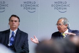 Jair Bolsonaro e Paulo Guedes em reunião do Fórum Econômico Mundial, em 22/01/2019. Foto: Alan Santos/PR